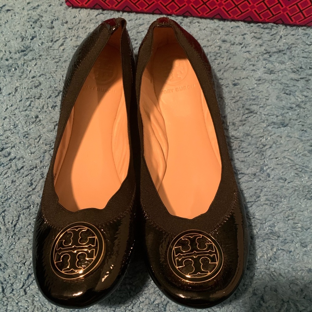 Black Tory Burch Foldable Flats